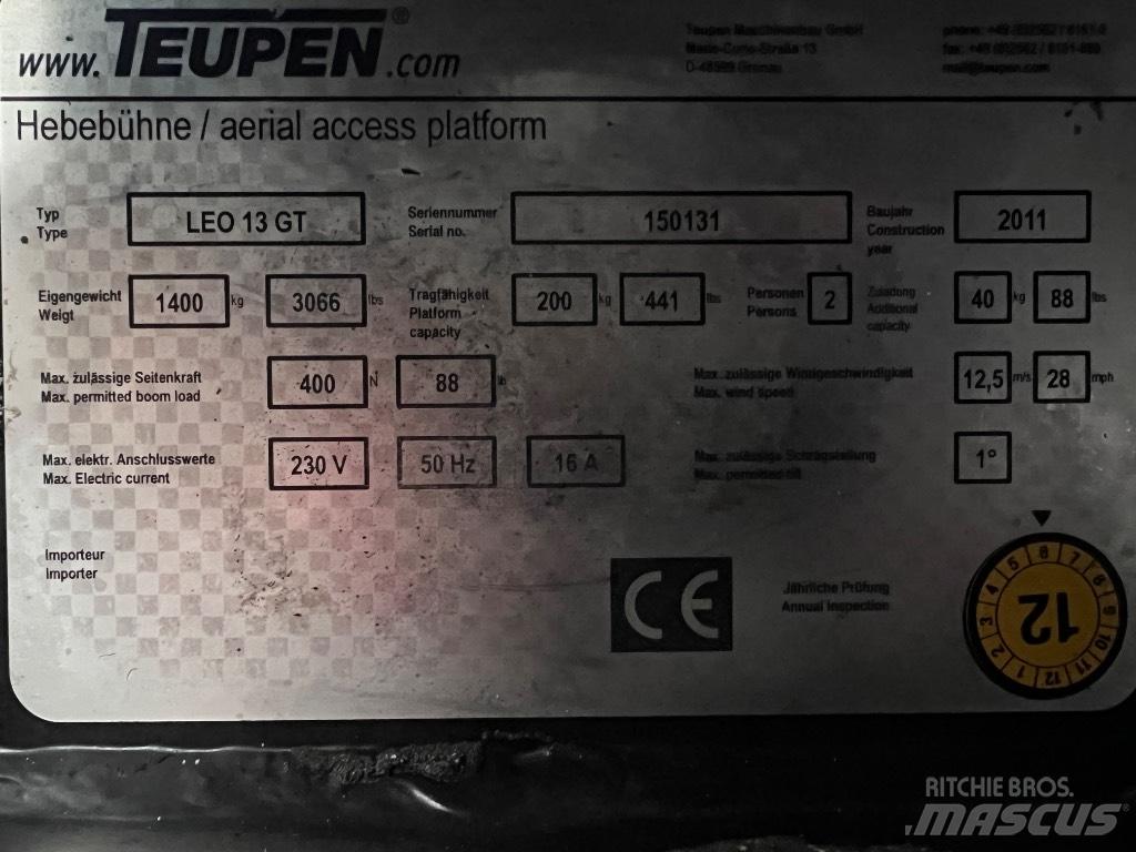 Teupen LEO 13 GT Компактные самоходные стреловые подъемники