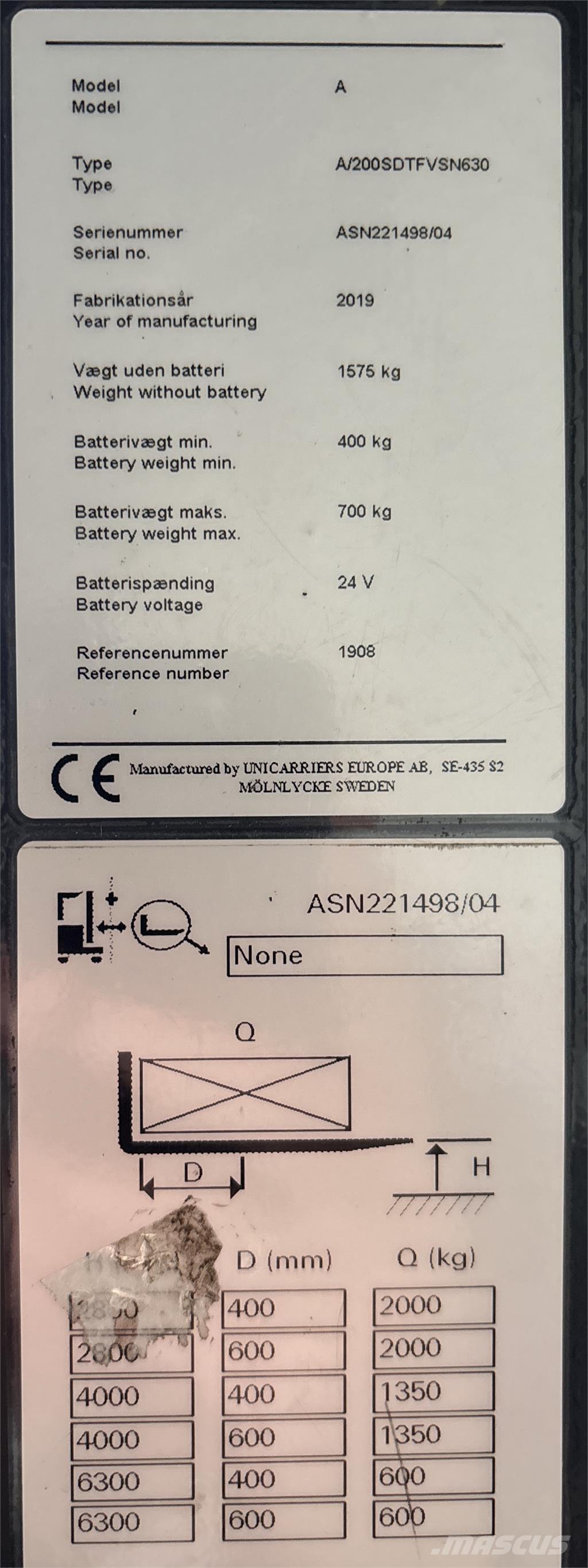 Atlet ASN200 Самоходные электроштабелёры