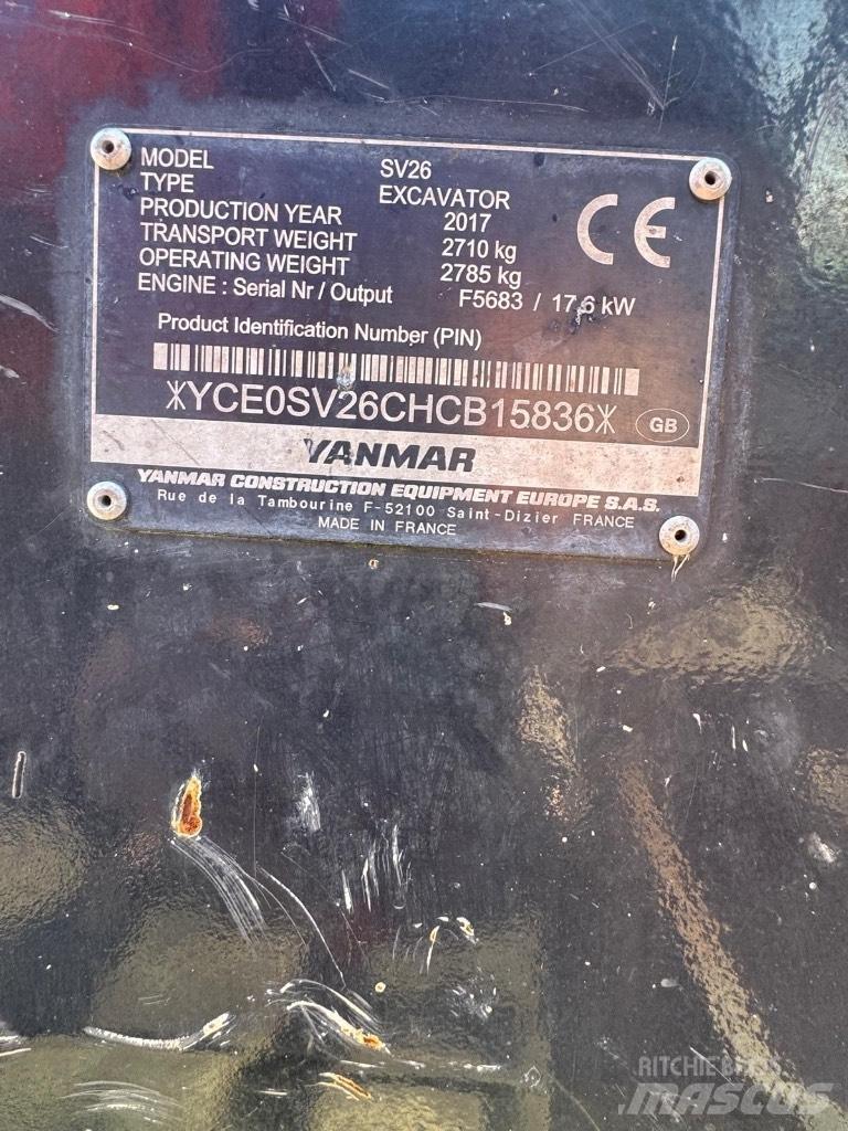 Yanmar SV 26 Мини-экскаваторы