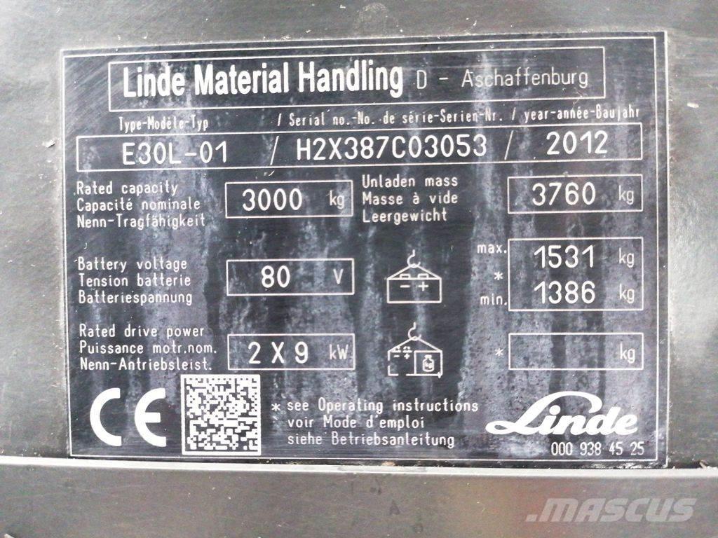 Linde E30L-01 Электропогрузчики