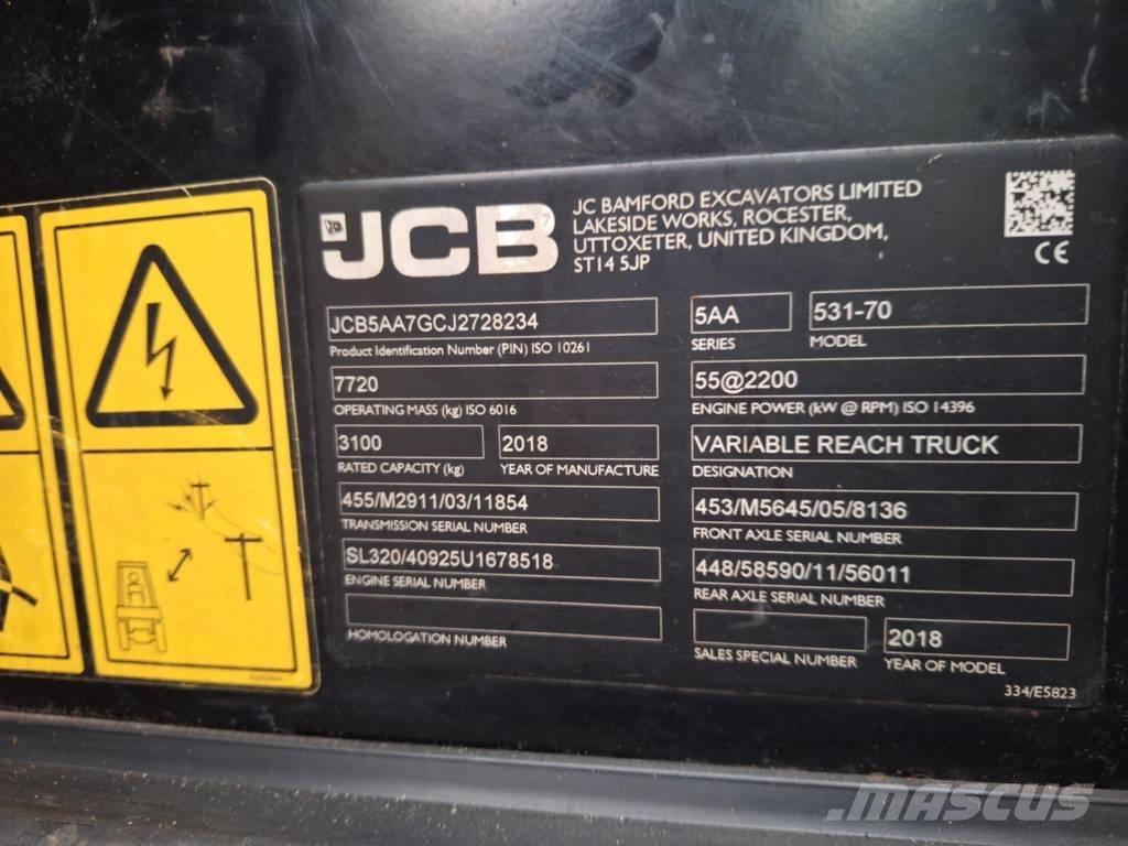 JCB 531-70 Телескопические погрузчики