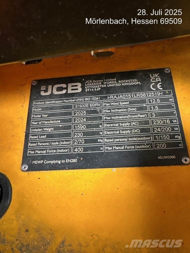 JCB S1932E Ножничные подъемники