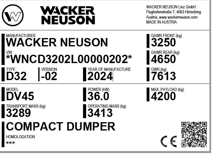 Wacker Neuson DV45 Мини-самосвалы