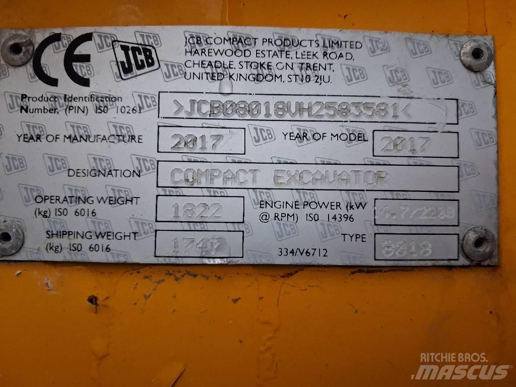 JCB 8018 CTS Мини-экскаваторы