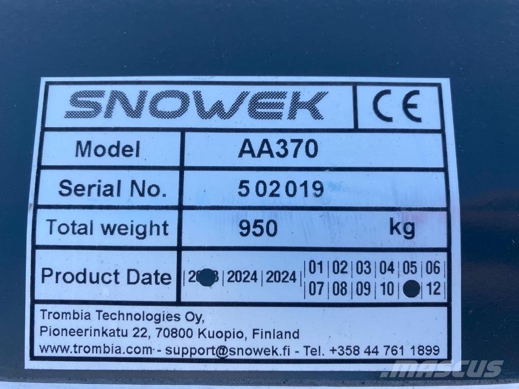 Snowek AA 370 Снежные отвалы и плуги