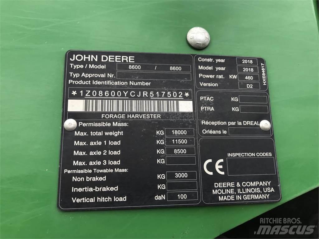 John Deere 8600 Самоходные кормоуборочные комбайны