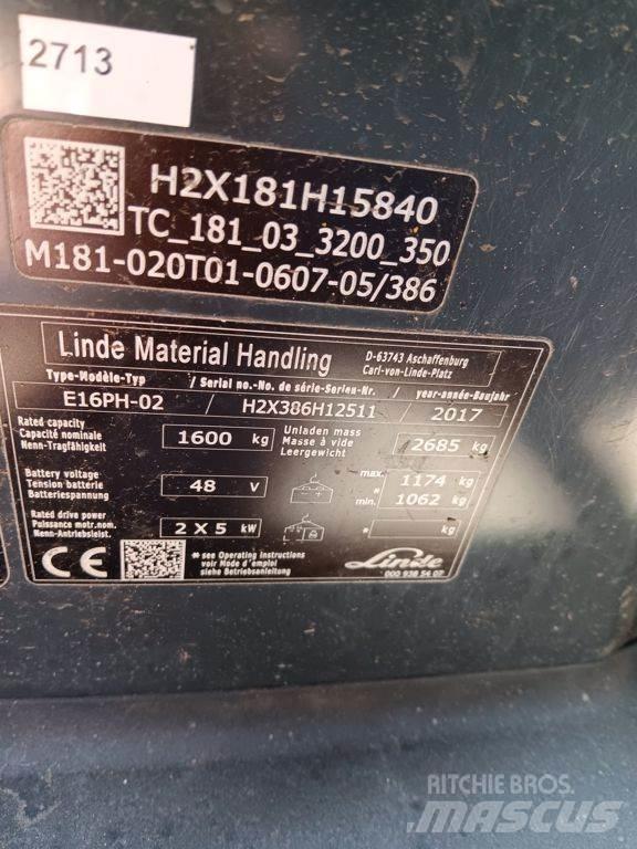 Linde E16PH Электропогрузчики