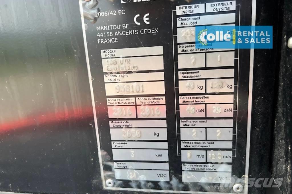 Manitou 100 VJR | 2014 Коленчатые подъемники