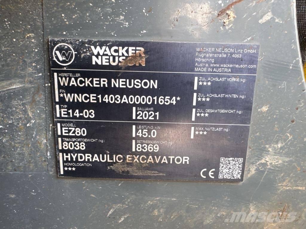 Wacker Neuson EZ80 Гусеничные экскаваторы