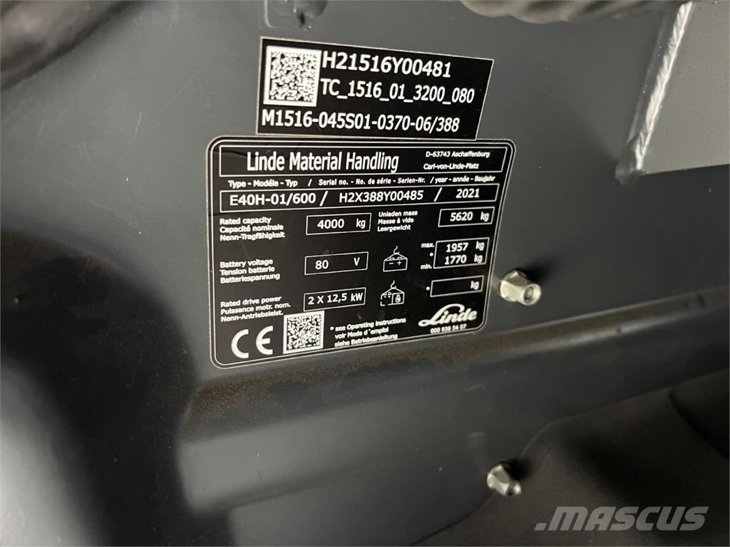 Linde E 40H-01 / 600 Электропогрузчики