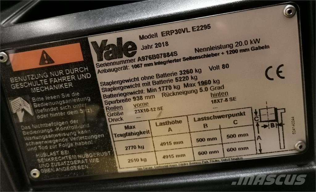 Yale ERP30VL Электропогрузчики