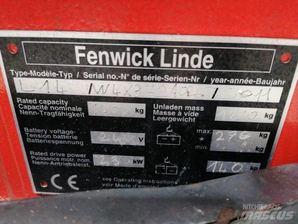 Linde L14 Ручные штабелёры с электроподъёмом