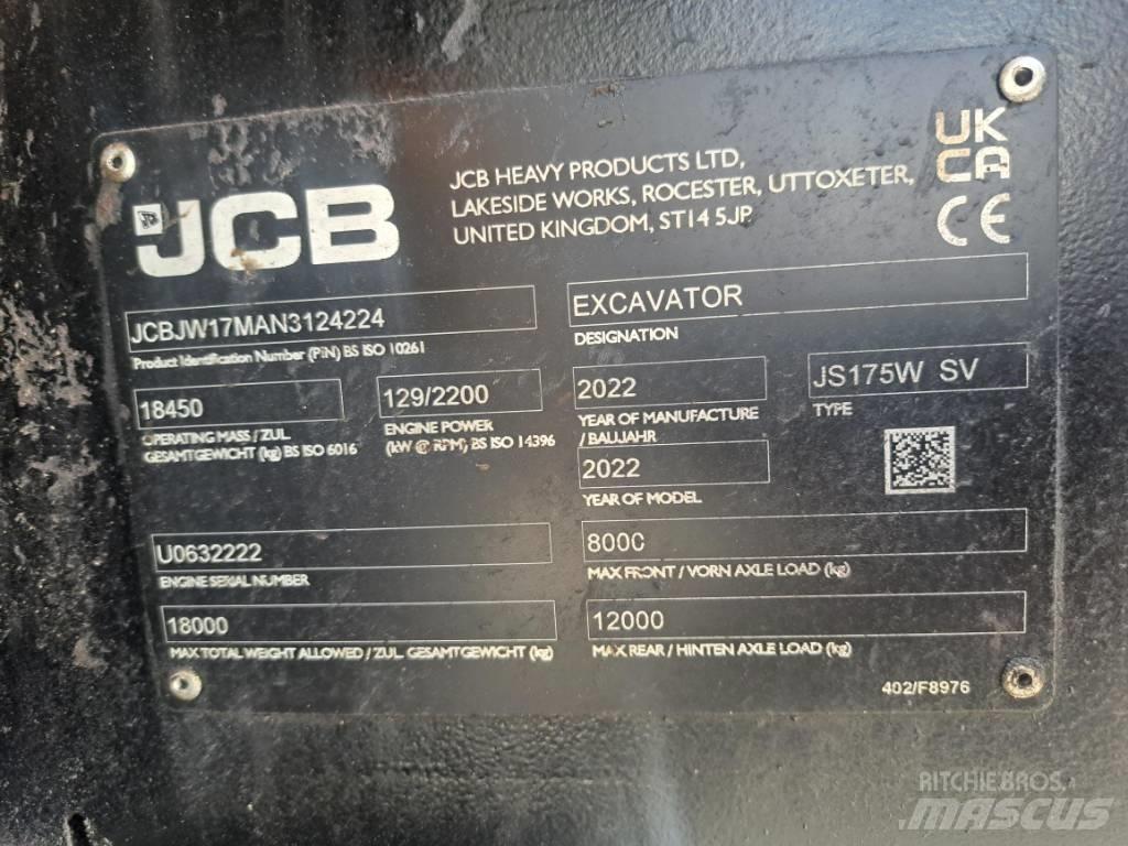 JCB JS 175 W Колёсные экскаваторы