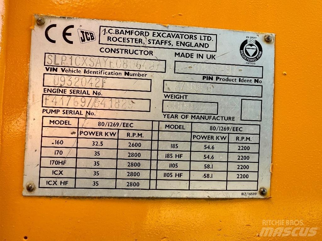 JCB 1 CX Экскаваторы-погрузчики