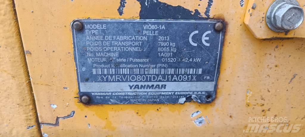 Yanmar Vio 80-1A Малые экскаваторы 7т-12т