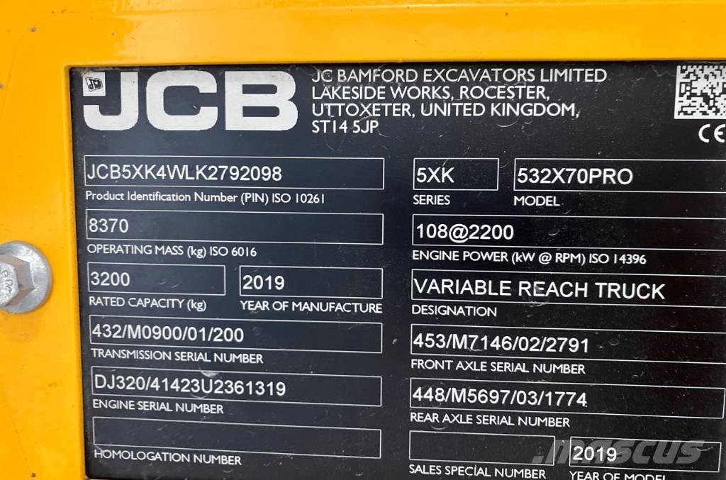 JCB 532-70 Сельскохозяйственные телескопические погрузчики