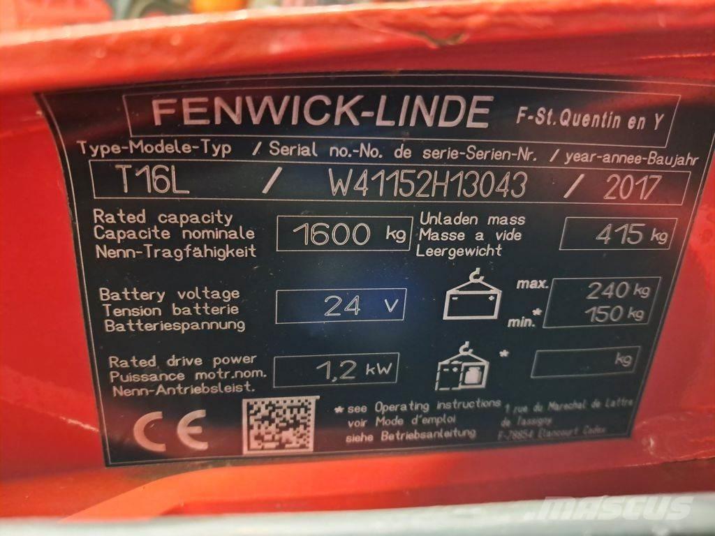 Linde T16L Ручные электрические тележки