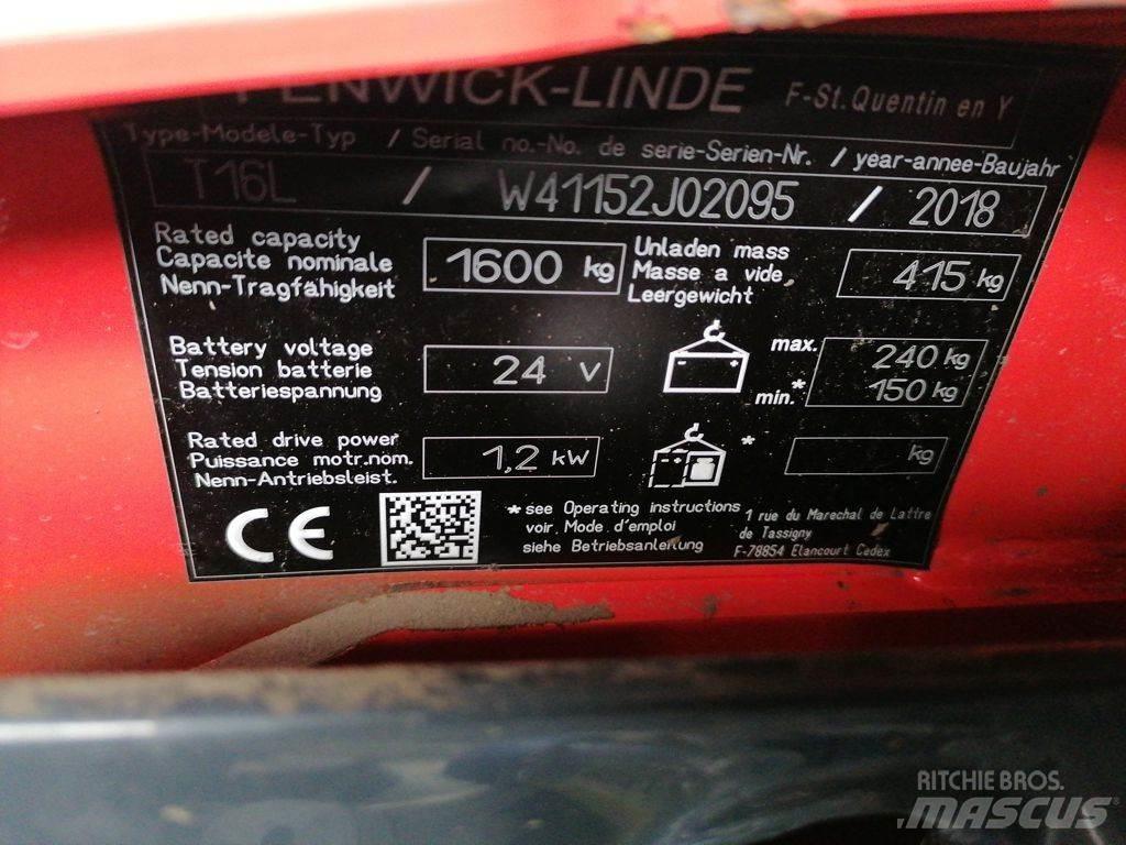 Linde T16L Ручные электрические тележки