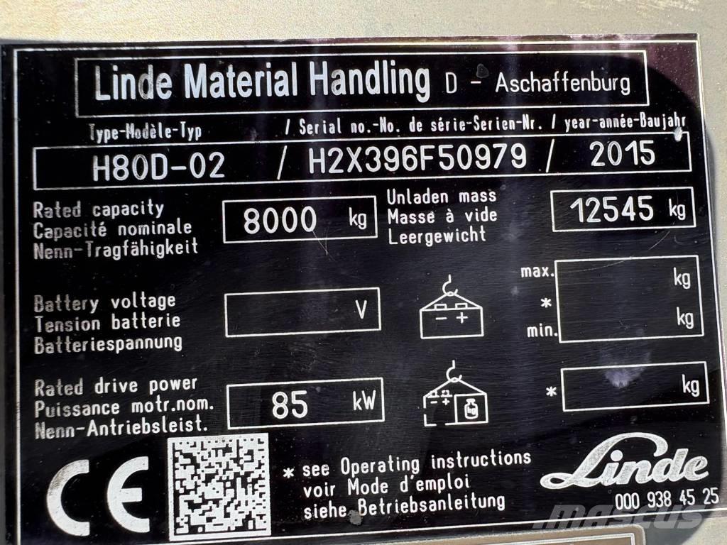 Linde H 80 D Дизельные погрузчики
