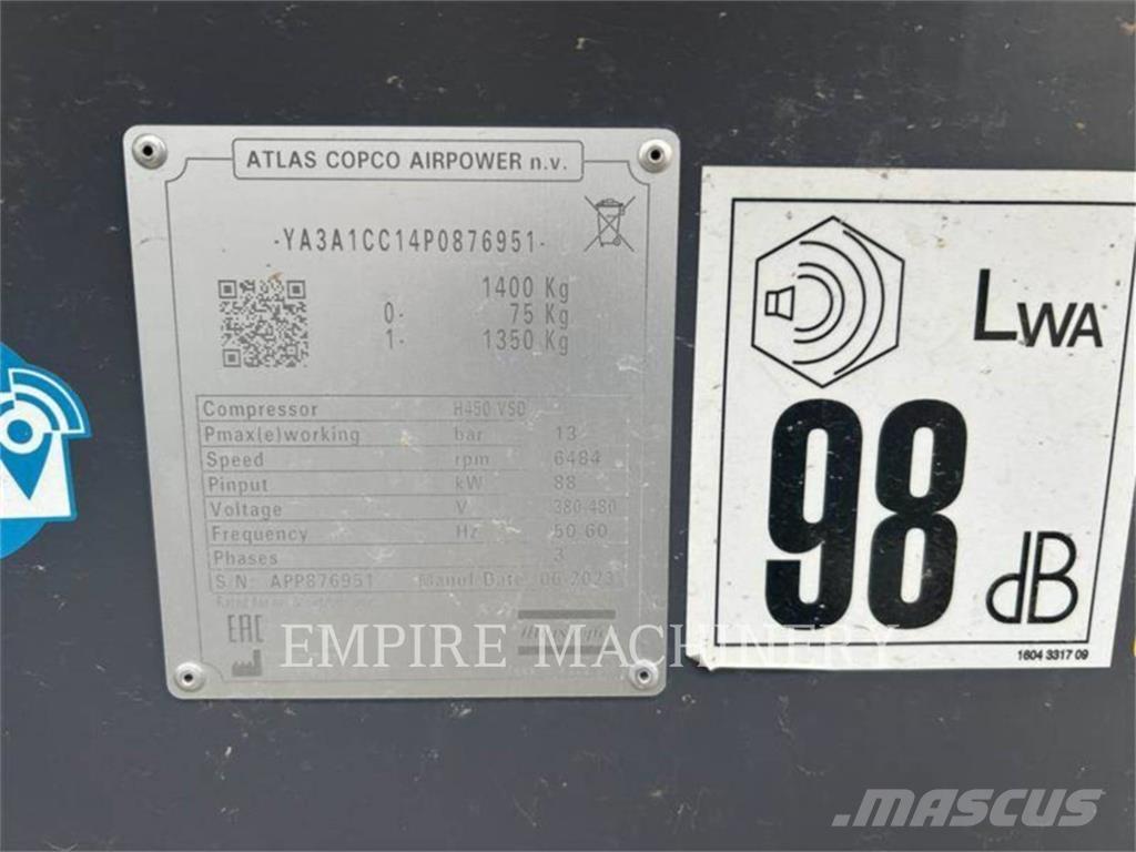 Atlas Copco H450 Воздушные компрессоры