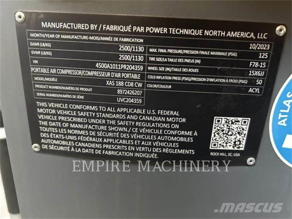 Atlas Copco XAS188CD Воздушные компрессоры