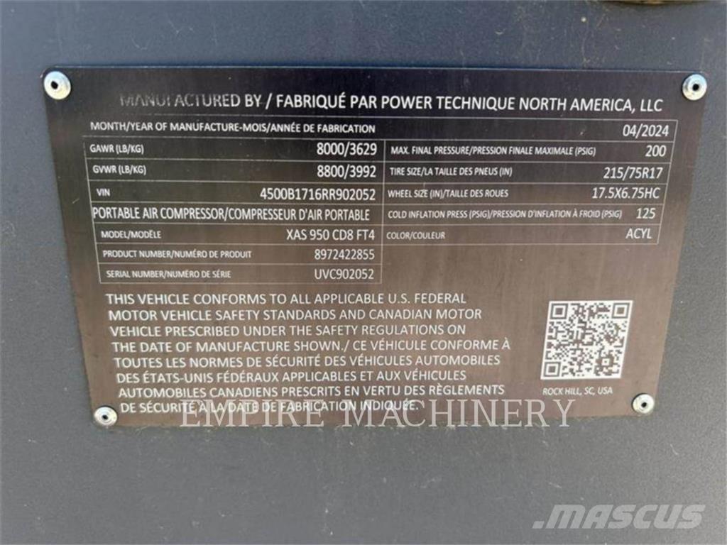 Atlas Copco XAS950CD Воздушные компрессоры