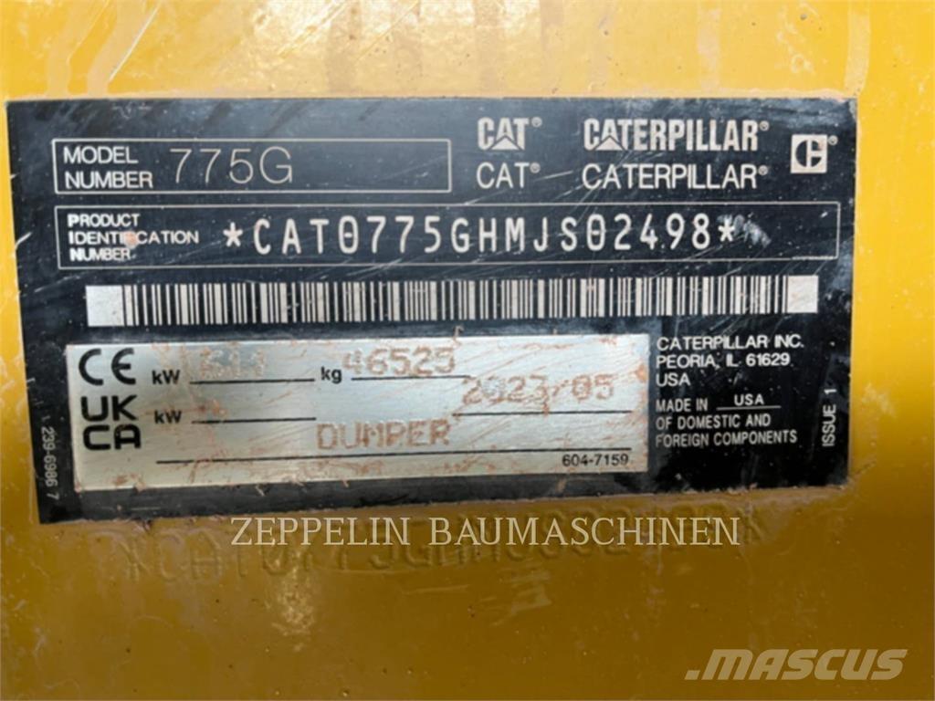 CAT 775G Шарнирно-сочленённые самосвалы