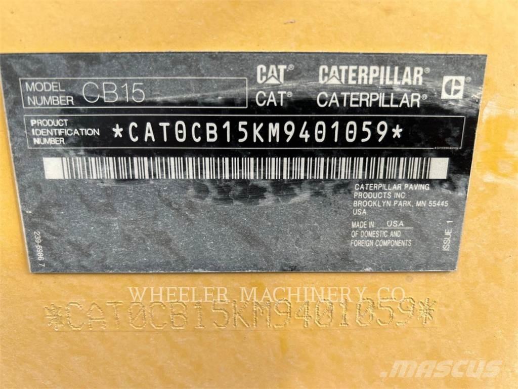CAT CB15 CW VV Катки тротуарные