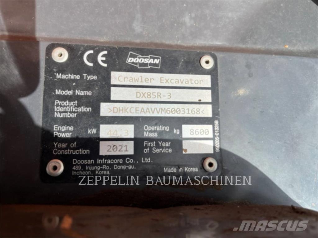 Doosan DX85R-3 Гусеничные экскаваторы