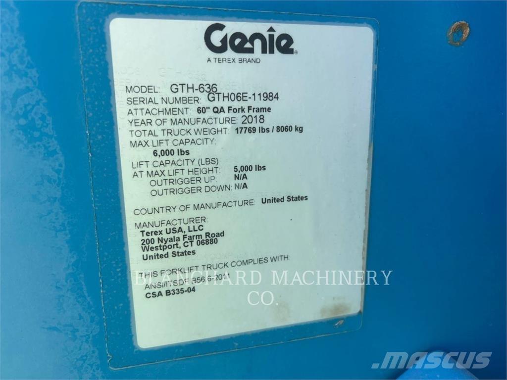Genie GTH-636 Телескопические погрузчики