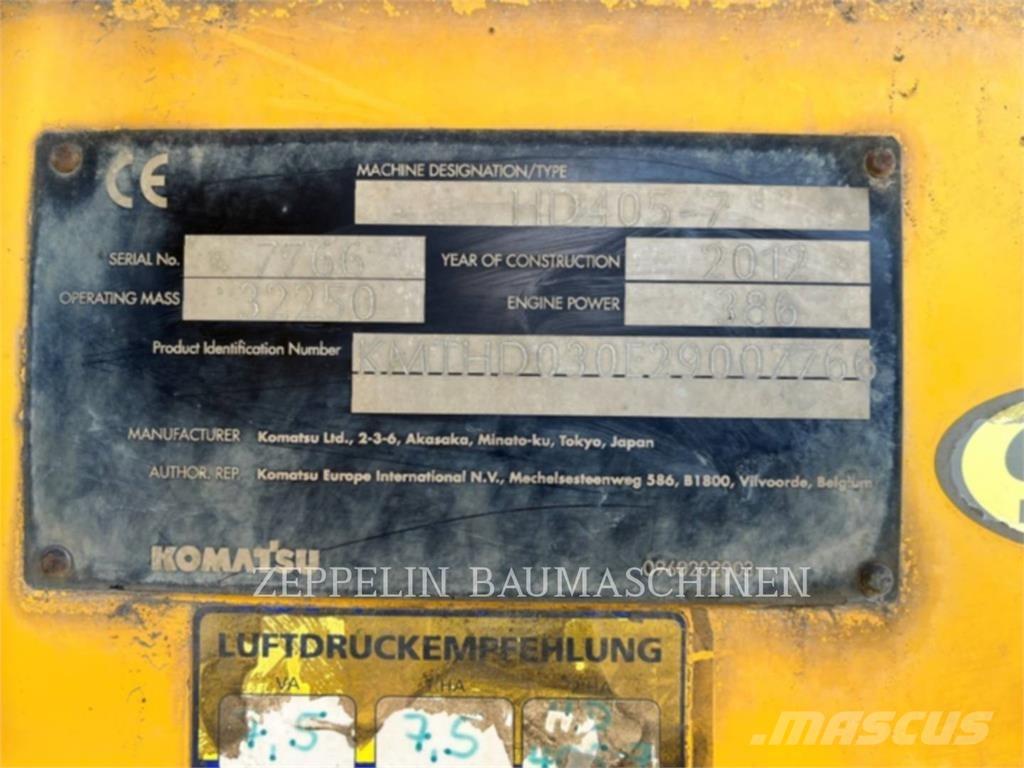 Komatsu HD405-7 Шарнирно-сочленённые самосвалы