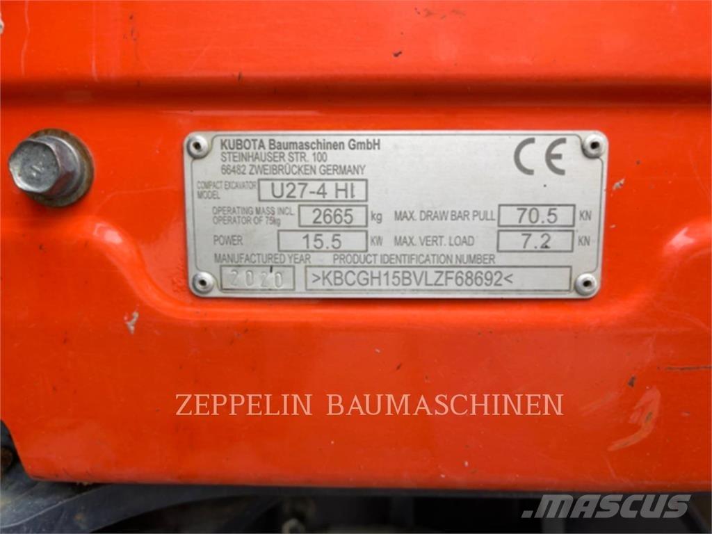 Kubota U27-4 Гусеничные экскаваторы