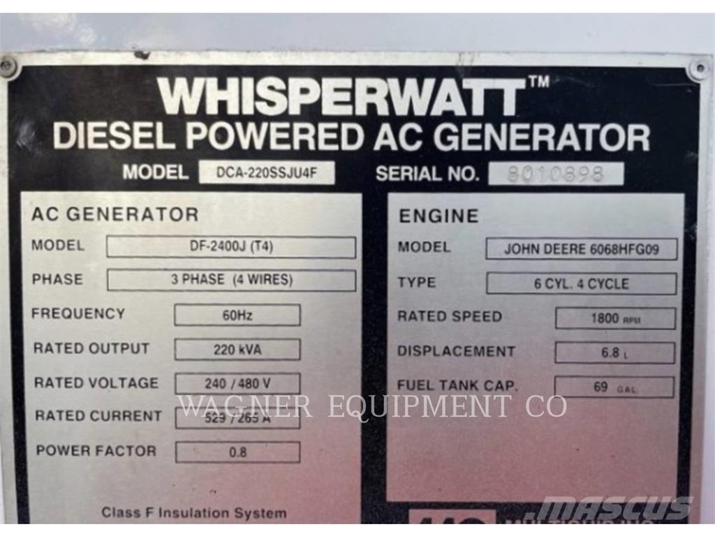 MultiQuip DCA220SSJU4F Другие генераторы