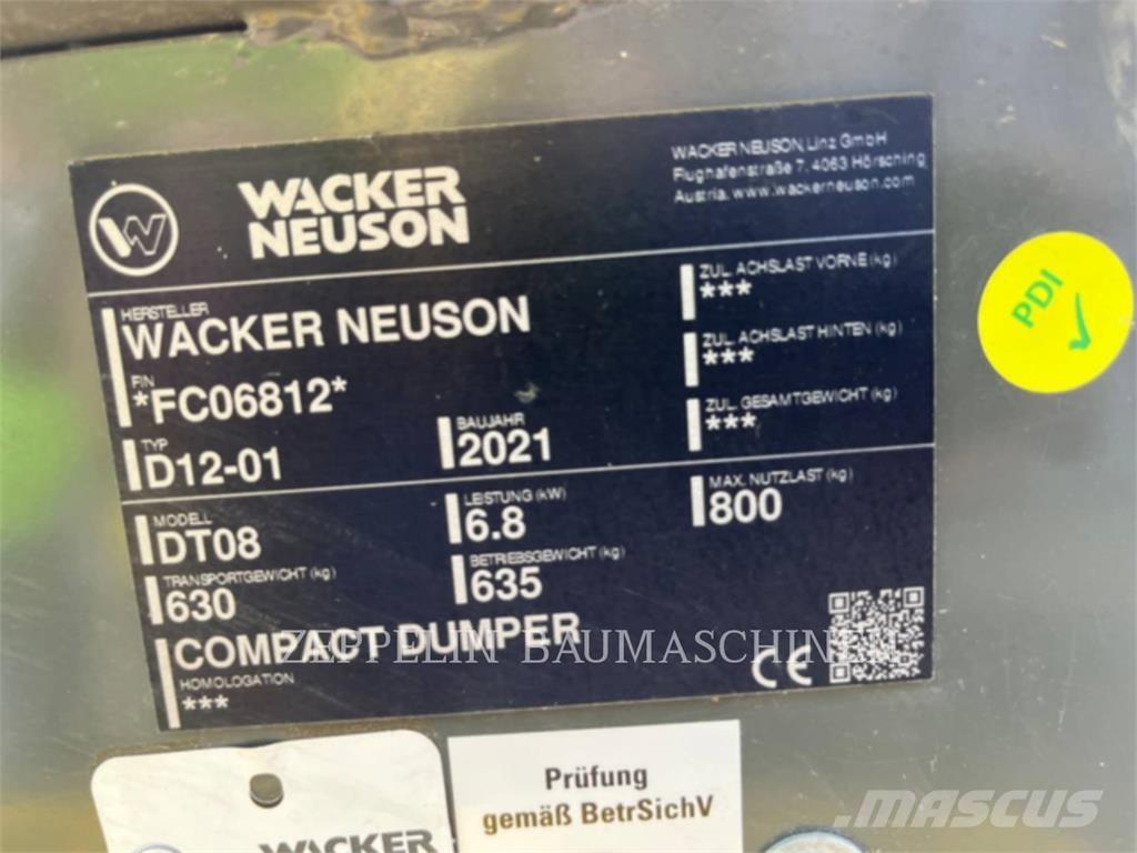 Wacker DT08 Шарнирно-сочленённые самосвалы
