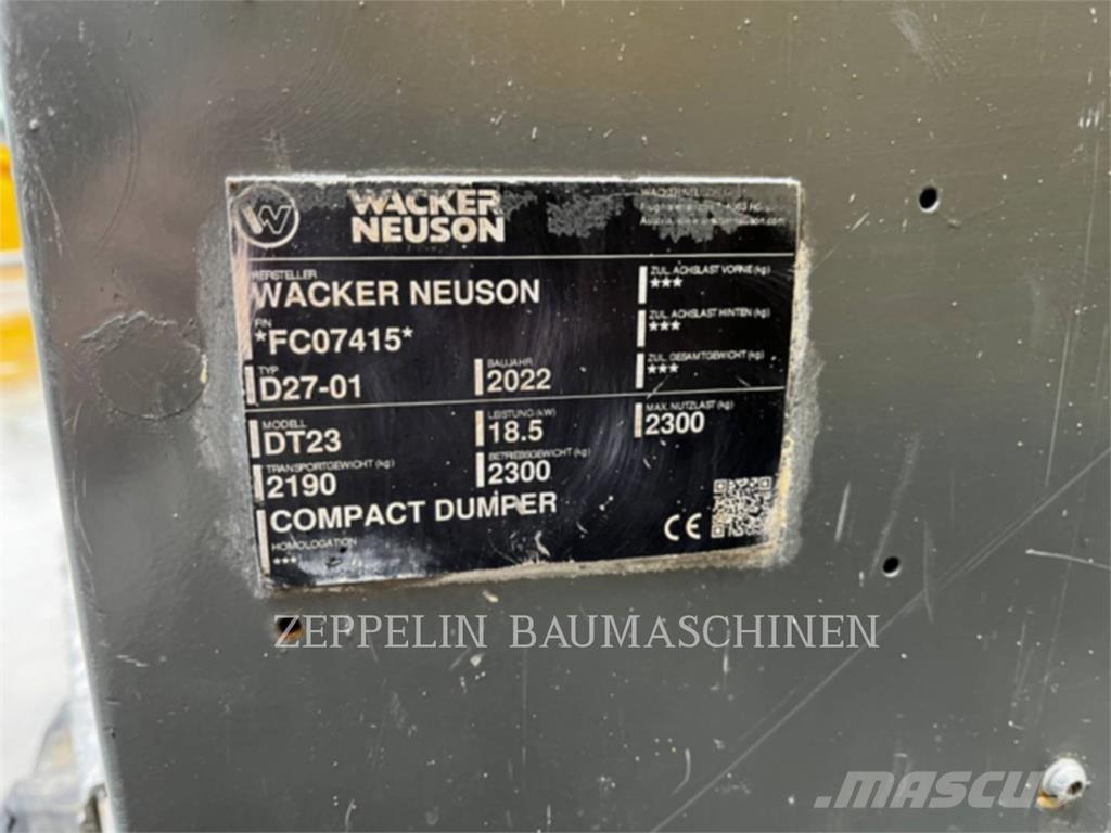 Wacker DT23 Шарнирно-сочленённые самосвалы