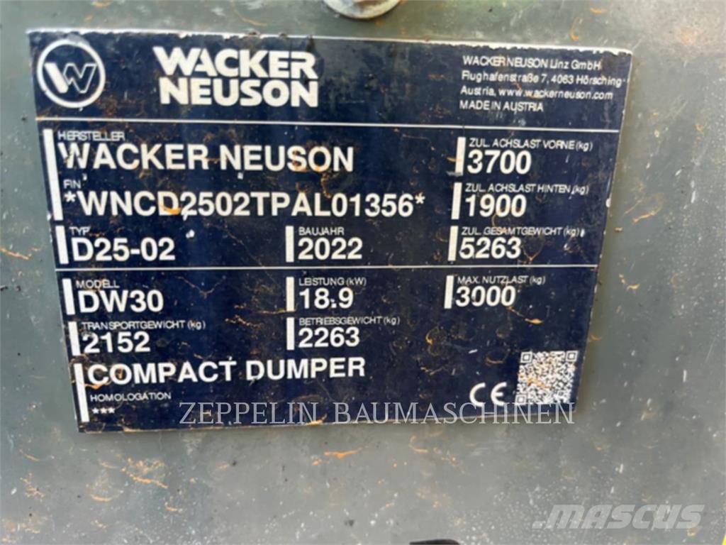 Wacker DW30 Шарнирно-сочленённые самосвалы