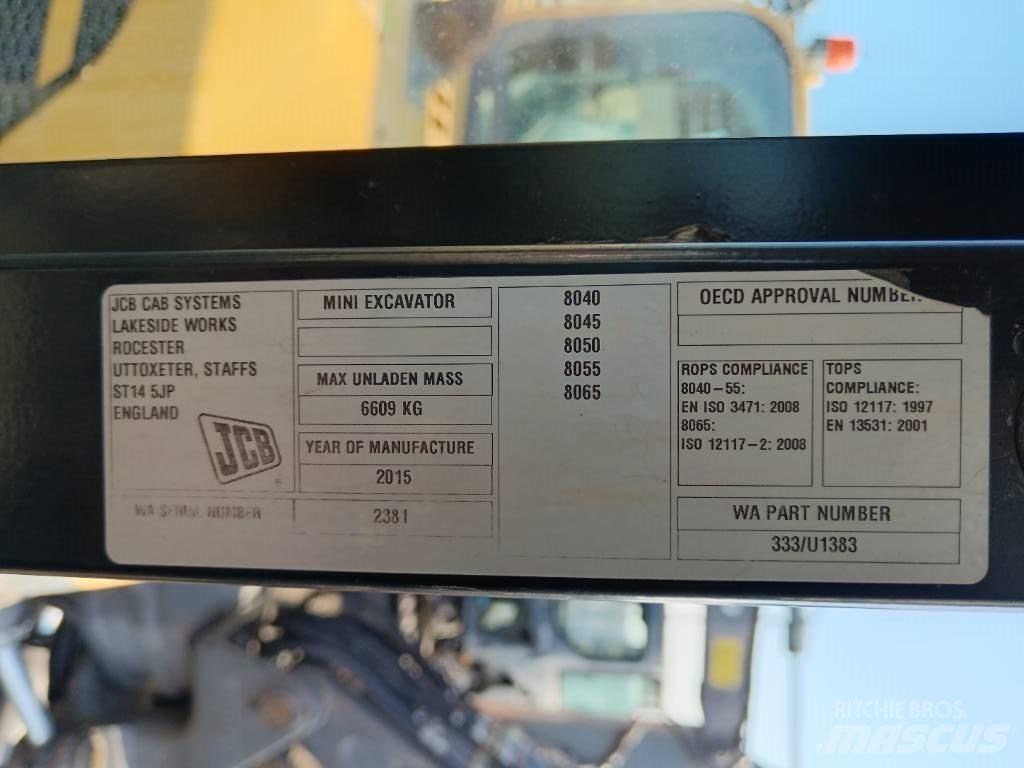 JCB 8055 RTS Мини-экскаваторы