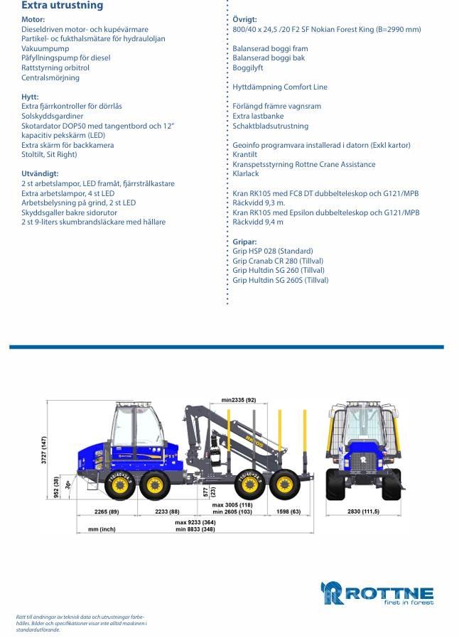 Rottne F11E Форвардеры