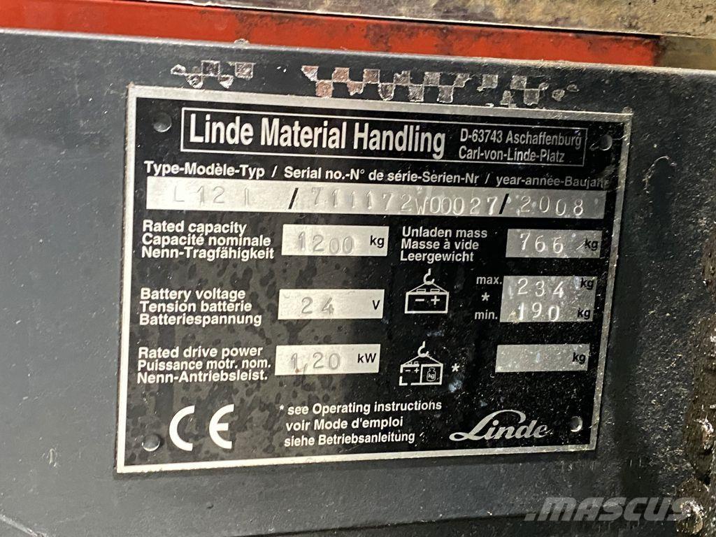 Linde L12I Ручные штабелёры с электроподъёмом