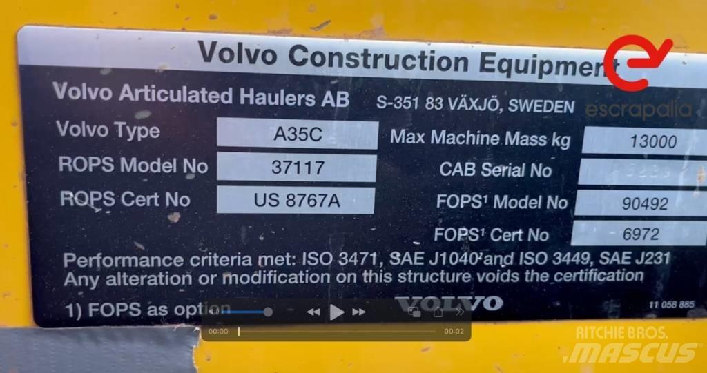 Volvo A 35 C Шарнирно-сочленённые самосвалы