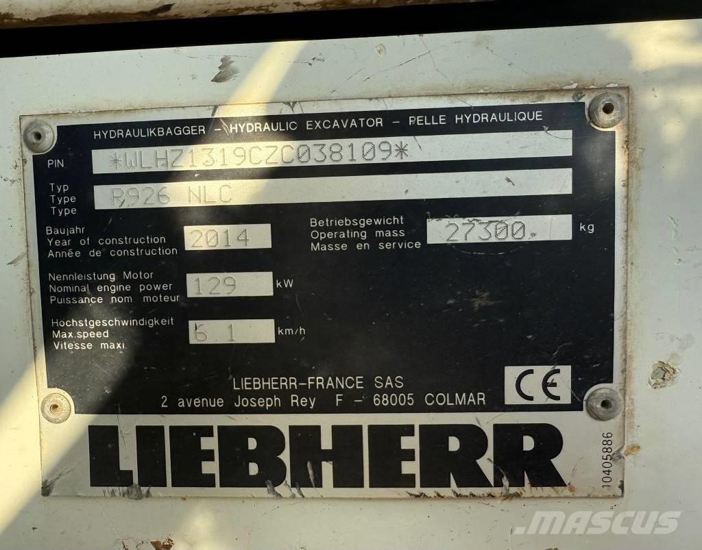 Liebherr R 926 Гусеничные экскаваторы