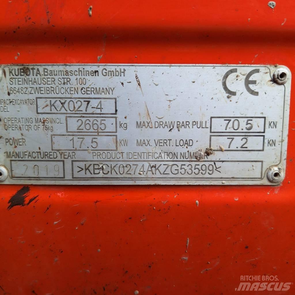 Kubota KX 027-4 Мини-экскаваторы