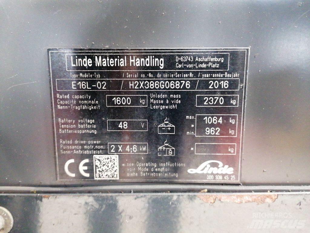 Linde E16L-02 Электропогрузчики