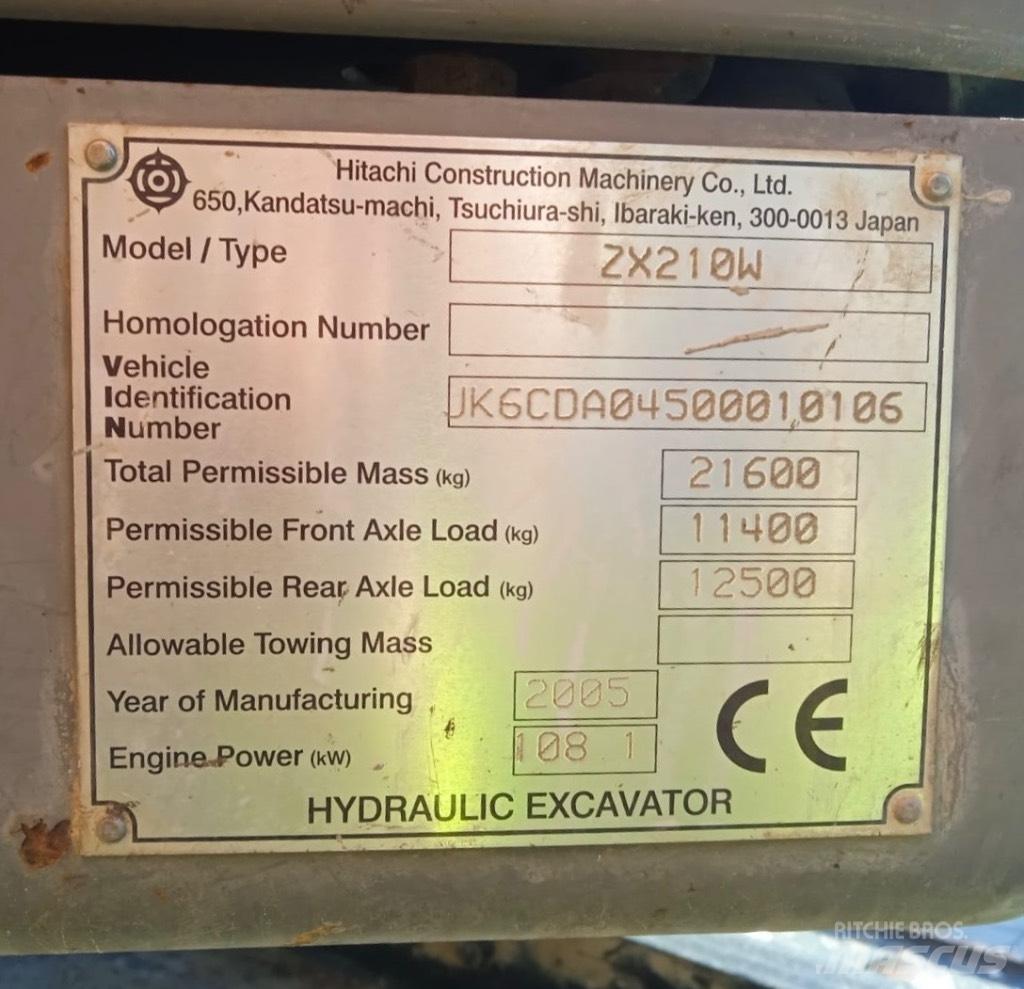 Hitachi ZX 210 W Колёсные экскаваторы