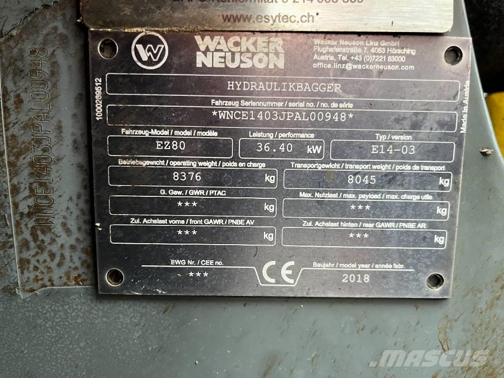 Wacker Neuson EZ 80 Малые экскаваторы 7т-12т