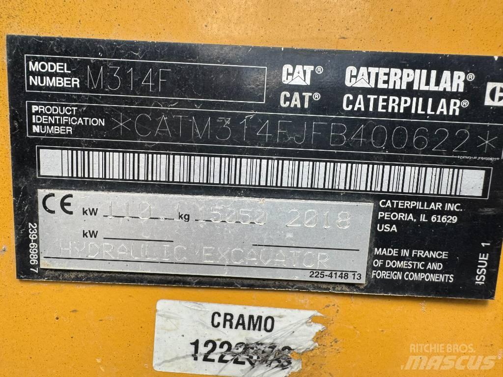 CAT M314F Колёсные экскаваторы