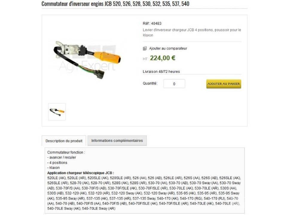 JCB 526S Кабины и интерьер