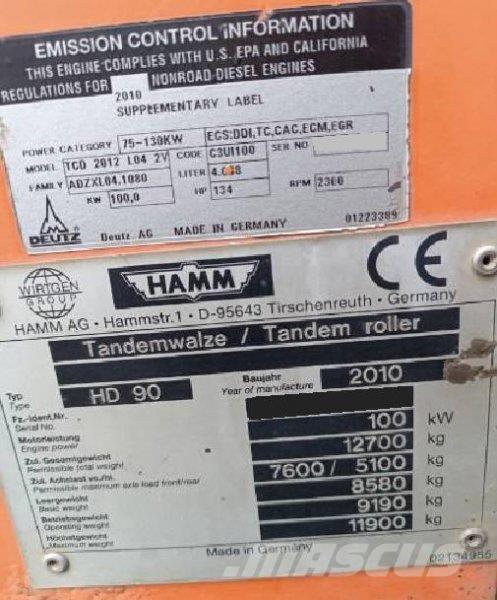 Hamm HD 90 Строительная техника - Другие