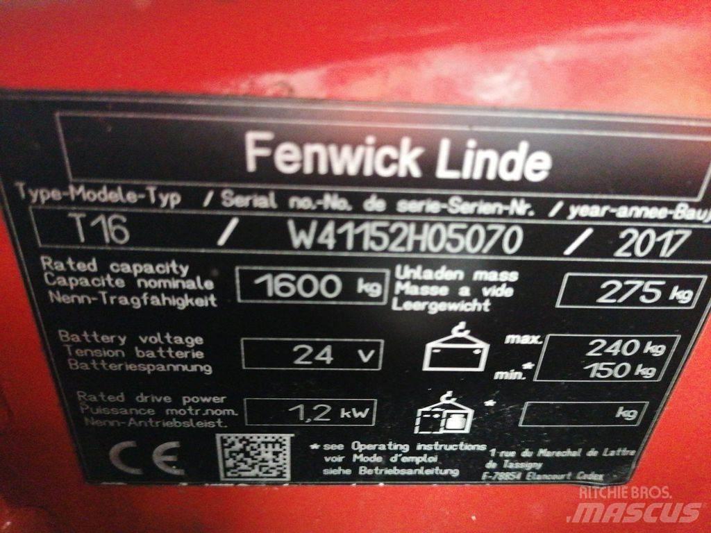 Linde T16 Ручные электрические тележки