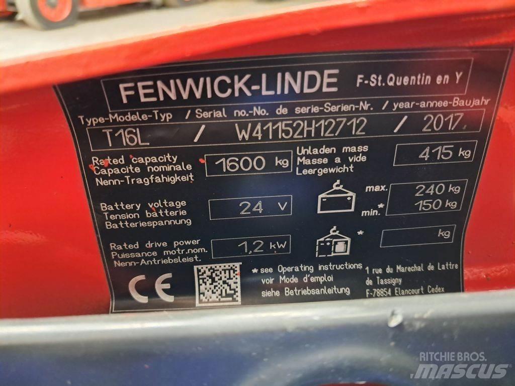 Linde T16L Ручные электрические тележки